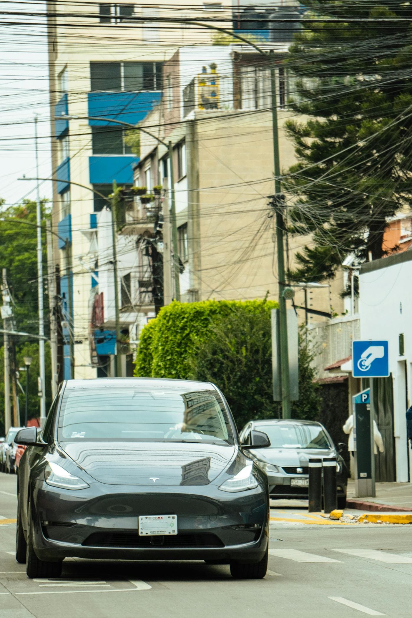 Modern electric car with certified coating